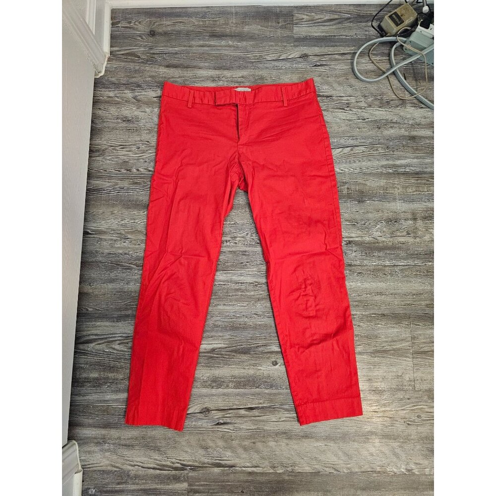 Gap Slim Cropped Red Khaki Pants - size 6 stretch